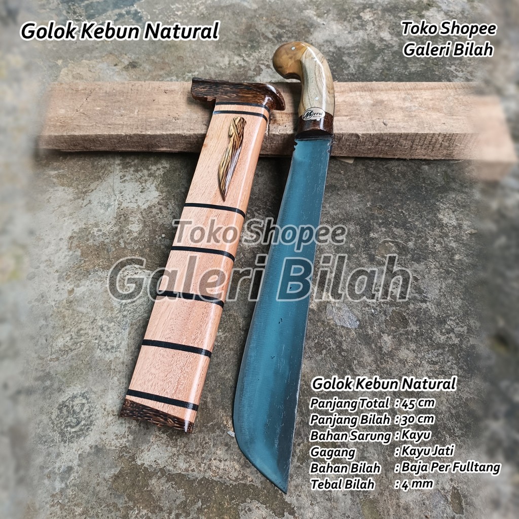 Jual golok kebun bahan baja per asli super tajam golok potong kayu ...