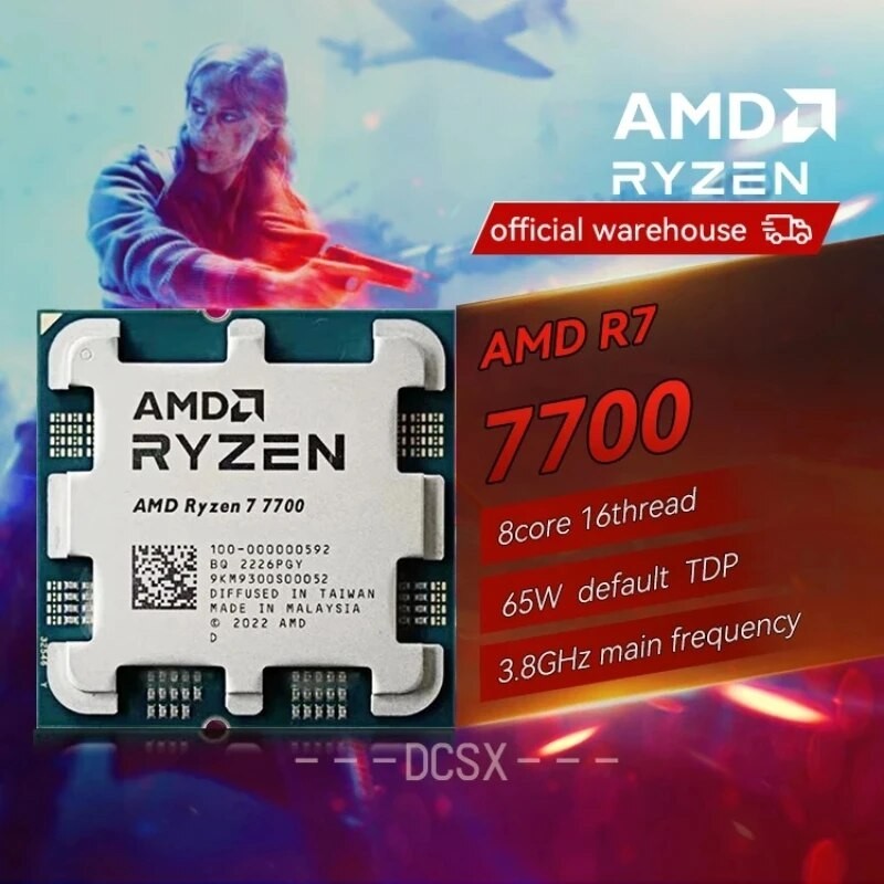 Jual AMD Ryzen 7 7700 Novo CPU Processor R7 7700 Brand New 5.3GHz 105W ...
