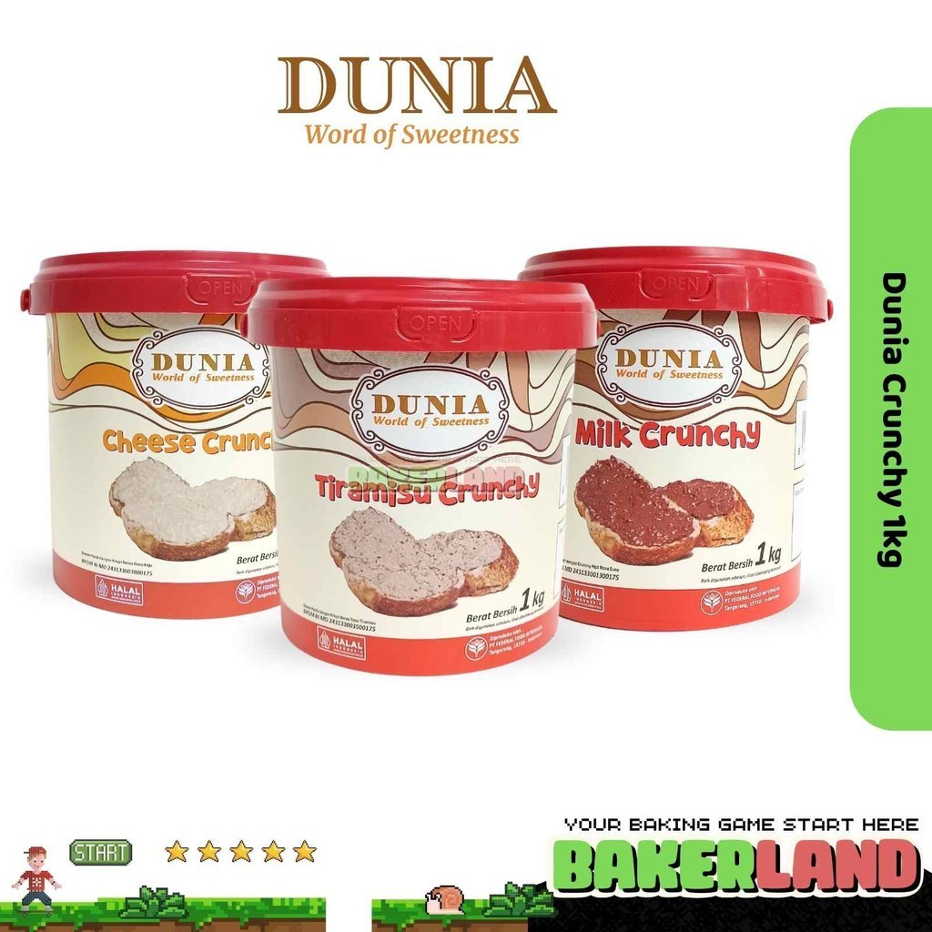 Jual Dunia Crunchy 1kg / Selai Dunia / Selai Roti Bakar / Toping Roti ...