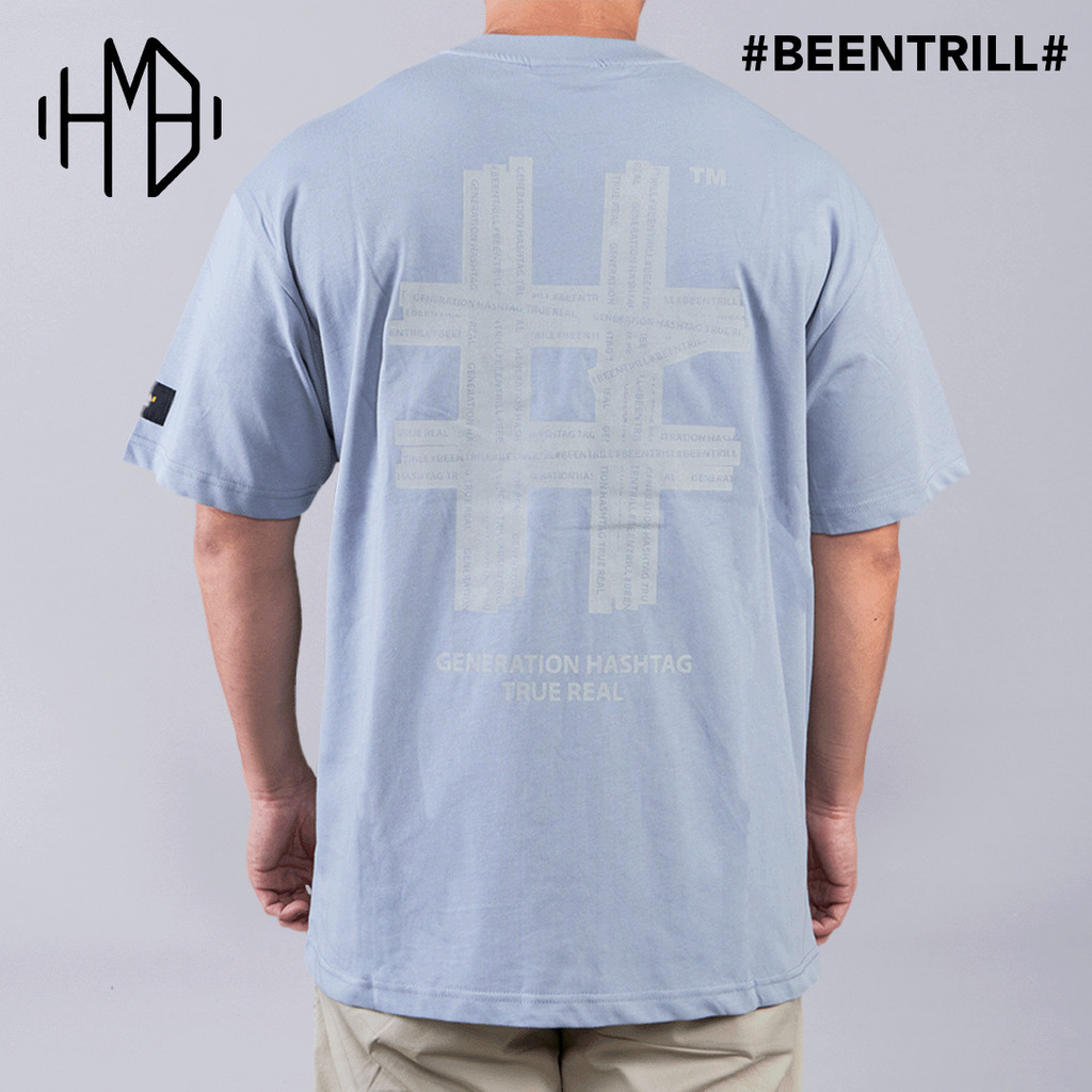 BEENTRILL■Reflective Hashtag OverFit T-Shirt■送料込 Beentrill Stamp Hashtag Overfit Tee Black | HM8Store