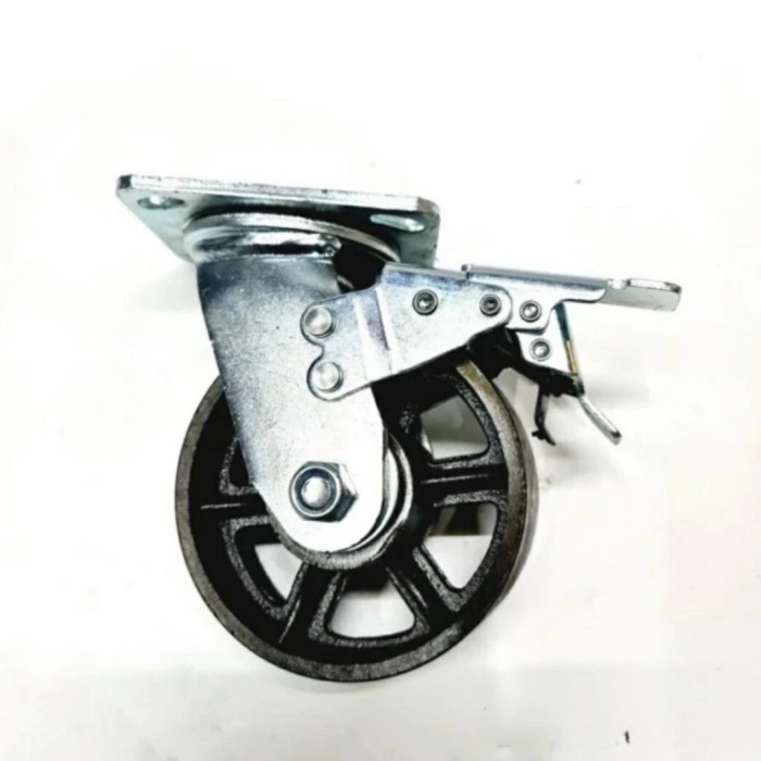 Jual Roda Besi Heavy Duty 5 inch Rem | Shopee Indonesia