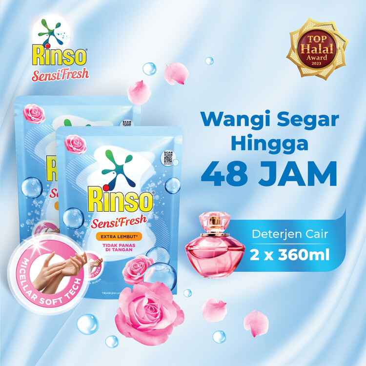 Jual Rinso SensiFresh Detergent Cair Deterjen Extra Lembut Micellar ...