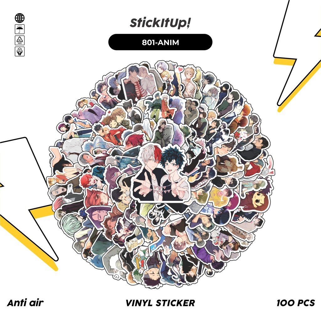 Jual COD 100 Pcs Stiker Pack Anime BL V2 Lucu Aesthetic Vynil ...