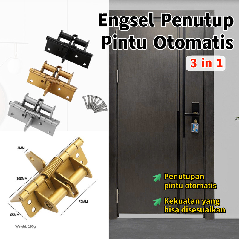 Jual 3 In 1 Engsel Penutup Pintu Otomatis Door Closer Pintu Metal 90