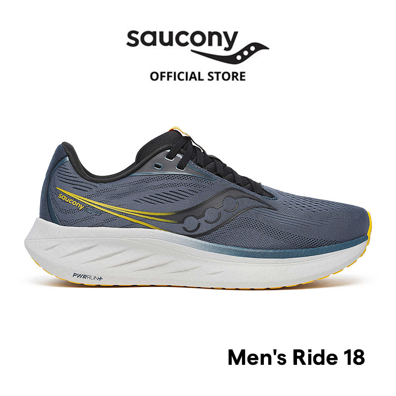 Jual Sepatu Lari Pria SAUCONY Shoes Ride 18 Men - Dusk / Pollen ...