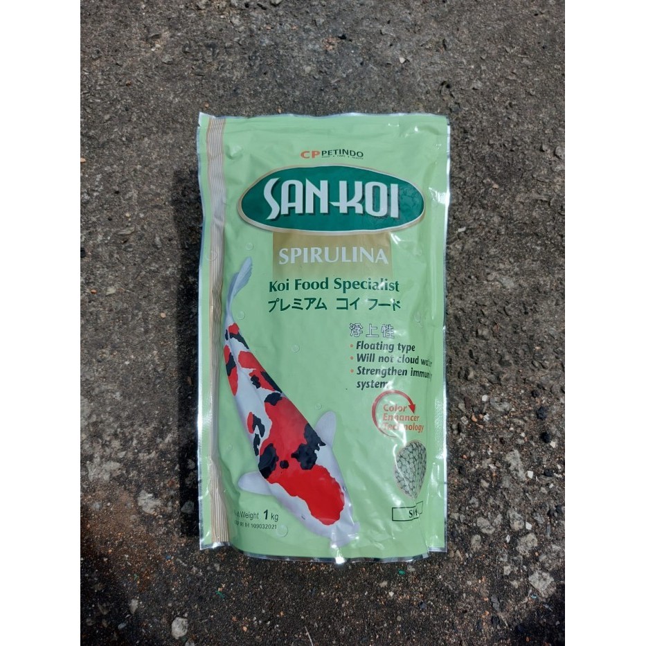 Jual SanKoi Spirulina Floating Pelet Ikan Koi 1 kg | Shopee Indonesia