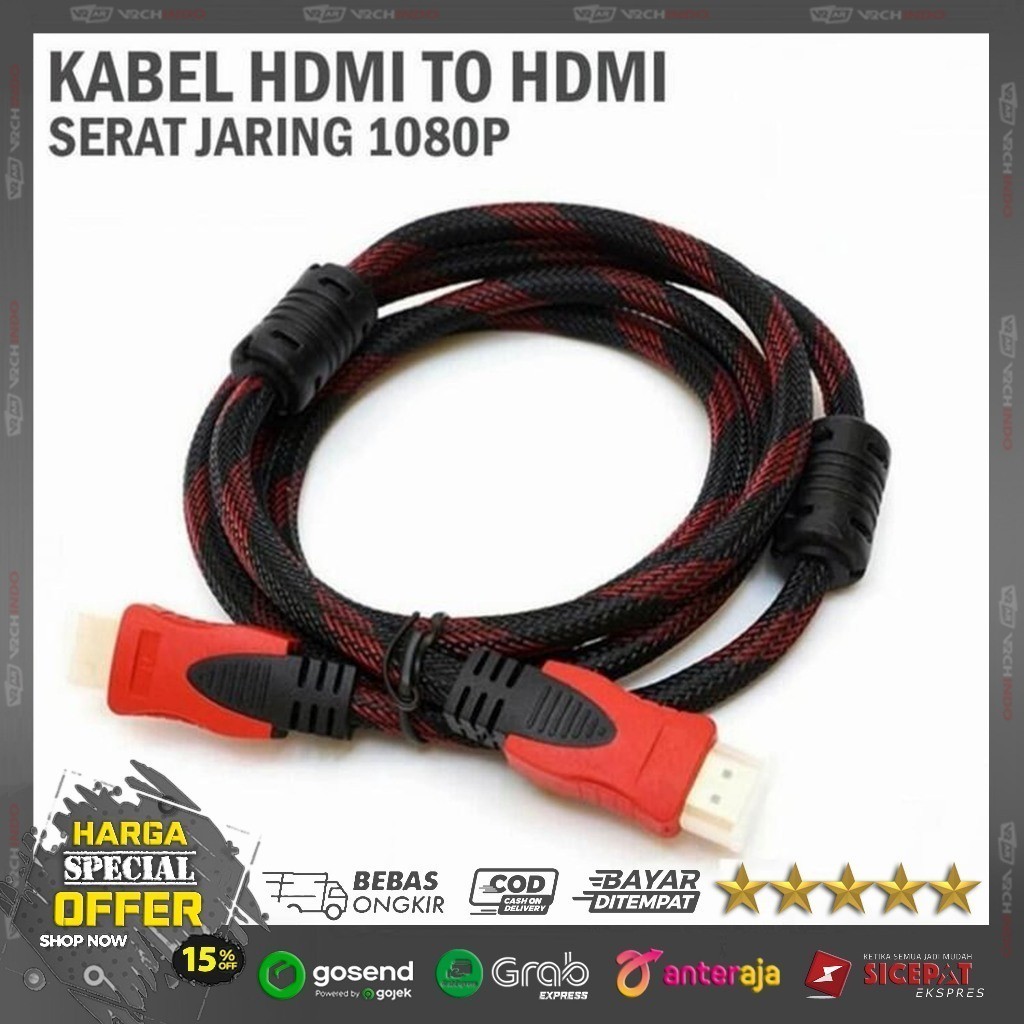 Jual Kabel Hdmi To Hdmi Panjang 1 5m 1 5 Meter Hdmi Male To Hdmi Male