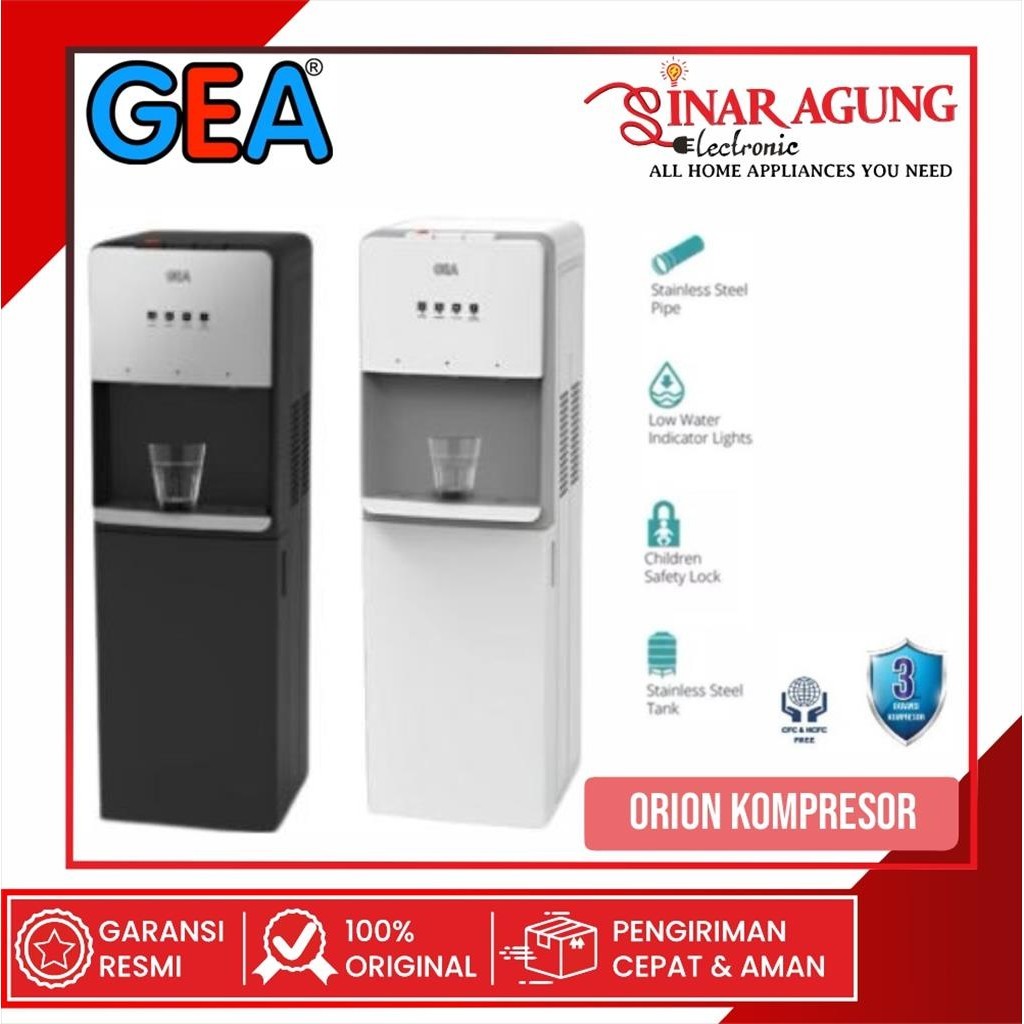 Jual GEA DISPENSER GALON BAWAH ORION KOMPRESOR GARANSI RESMI PUTIH ...