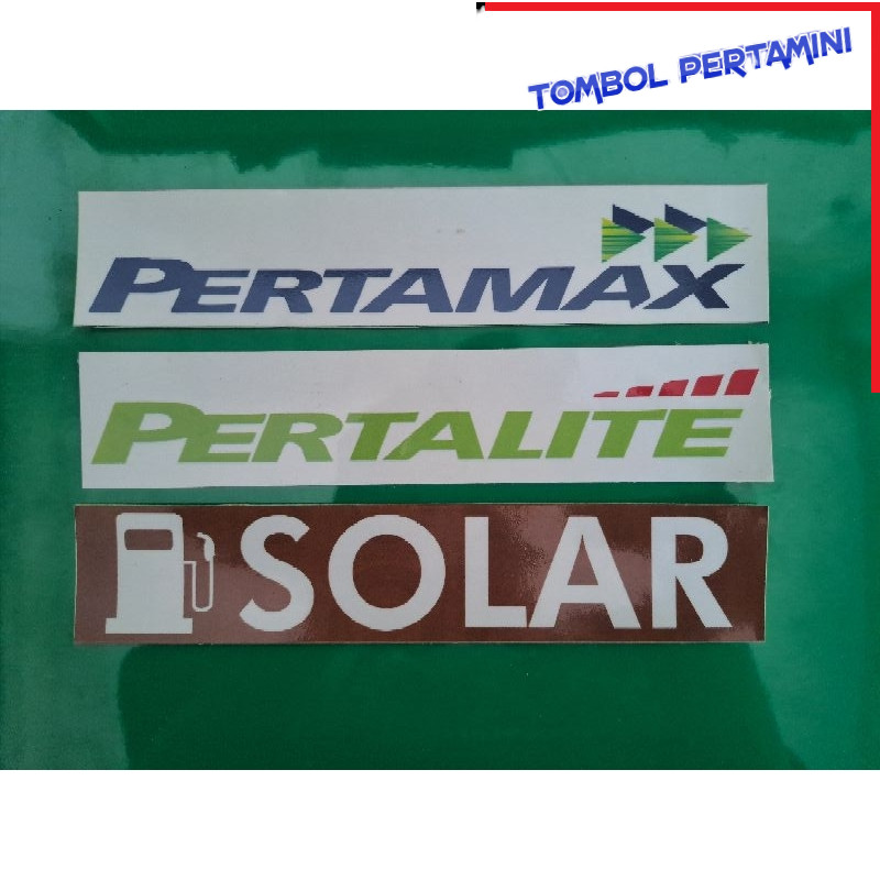 Jual Sticker Casing Pom Mini Tulisan Pertalite Pertamax Solar Stiker ...
