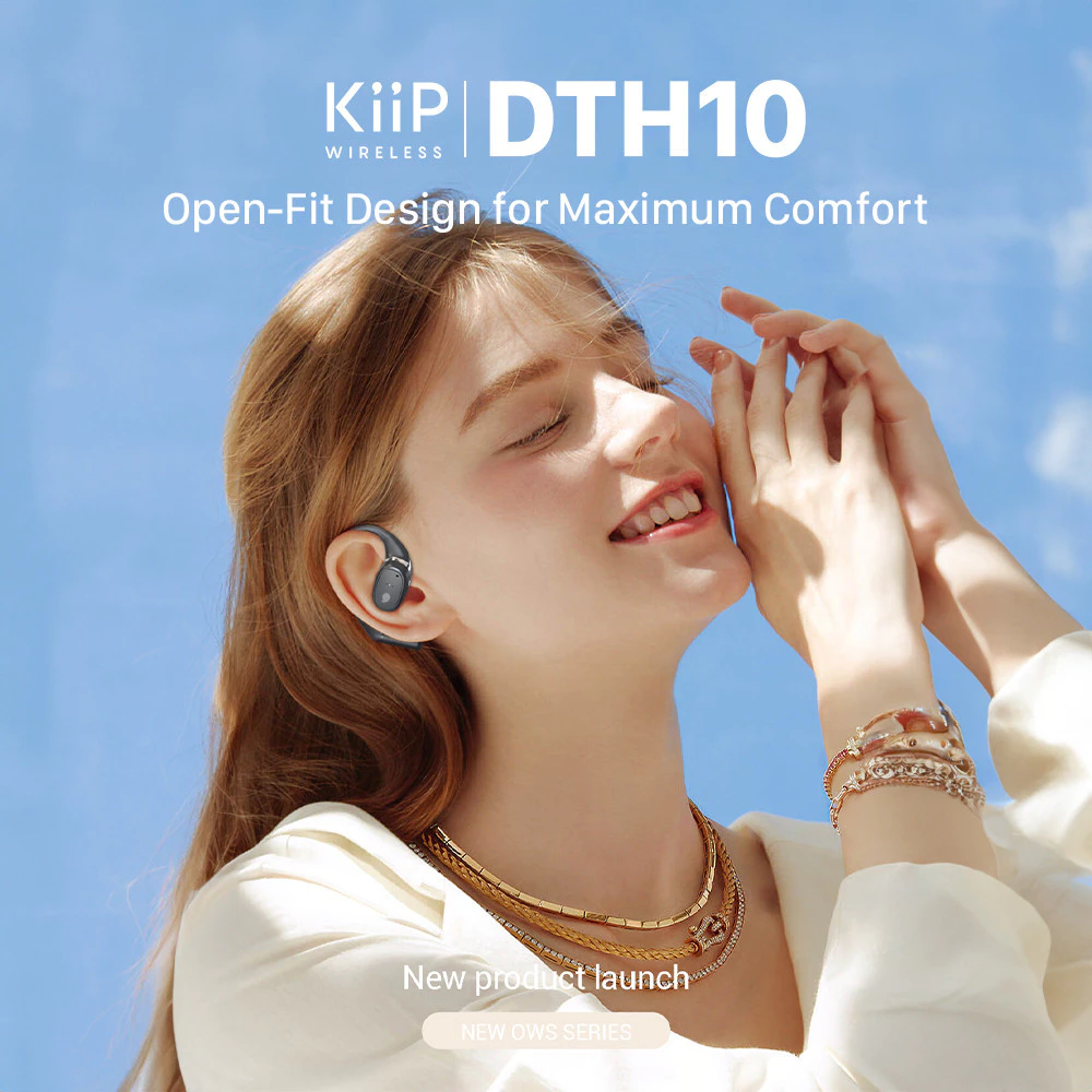KiiP Wireless DTH10 OWS Bluetooth Headset TWS Earphone Earhook Super Bass