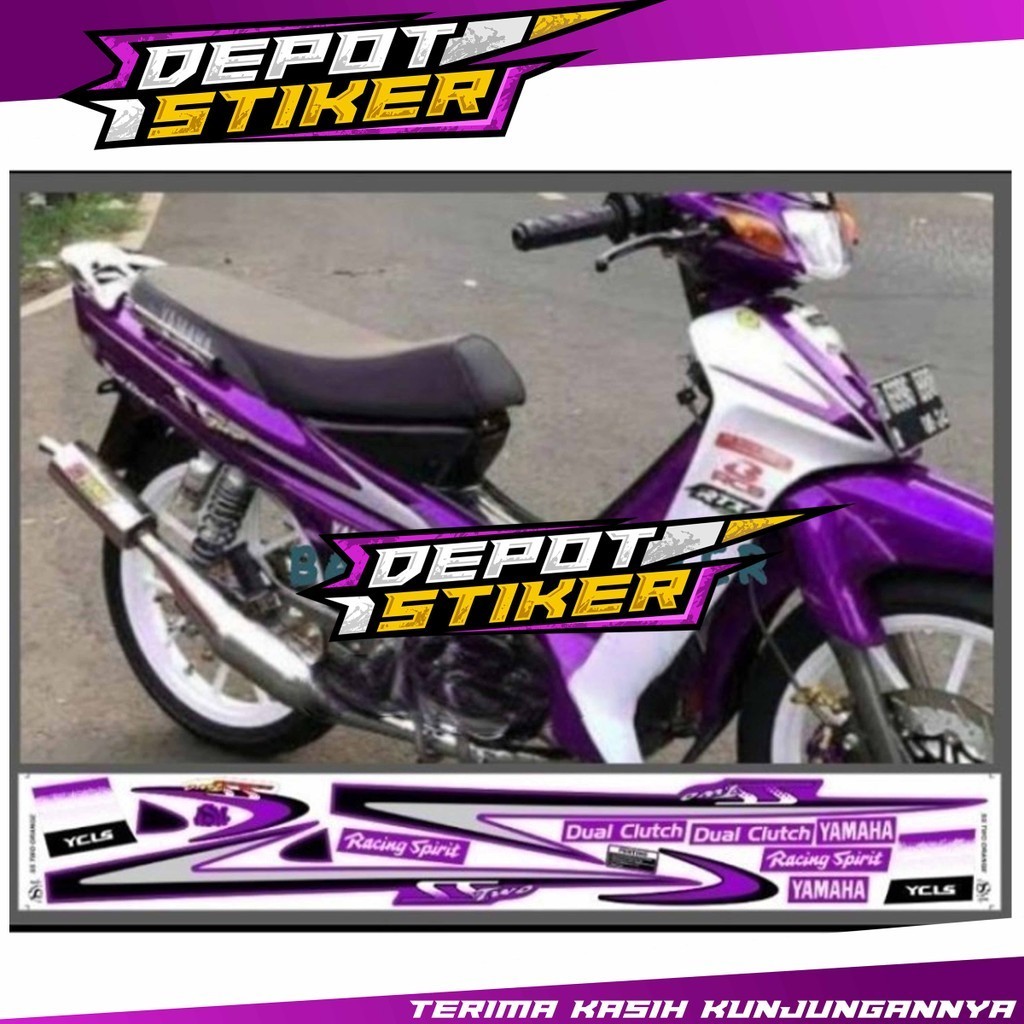 Jual Striping stiker polet motor Yamaha fizr fiz r f1 zr sstwo ss2 Ungu ...