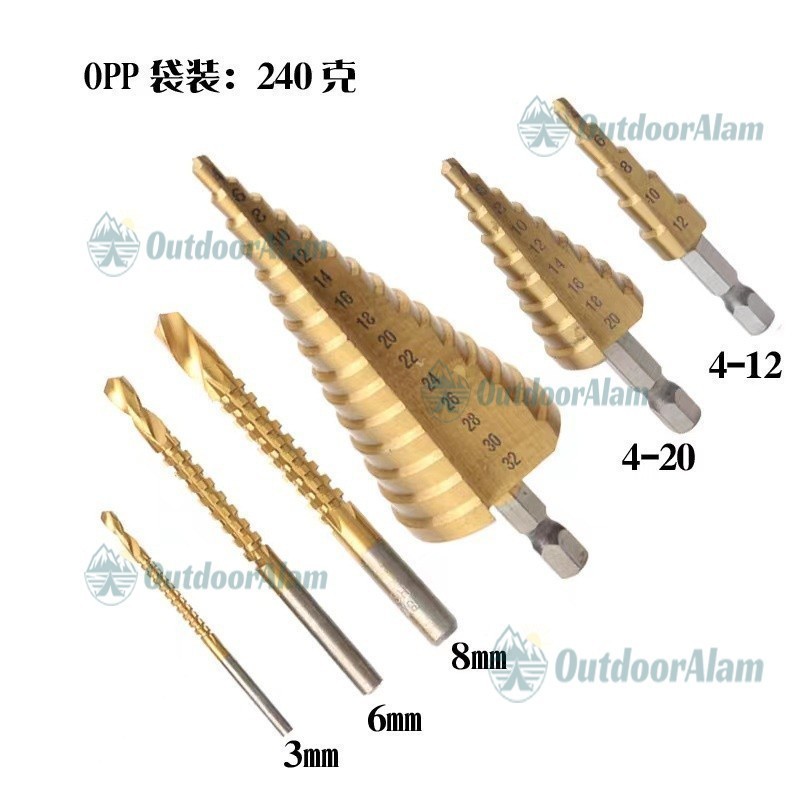 Jual UneedTools Mata bor pagoda 6pcs Untuk Baja Spiral HSS Step Drill ...