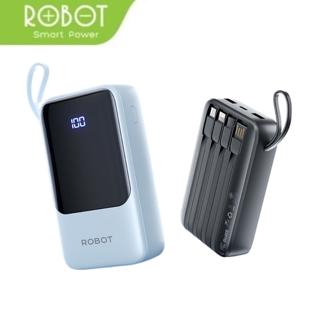 Jual ROBOT RT26 Powerbank 20.000mAh Built In Cable Two Way Fast ...