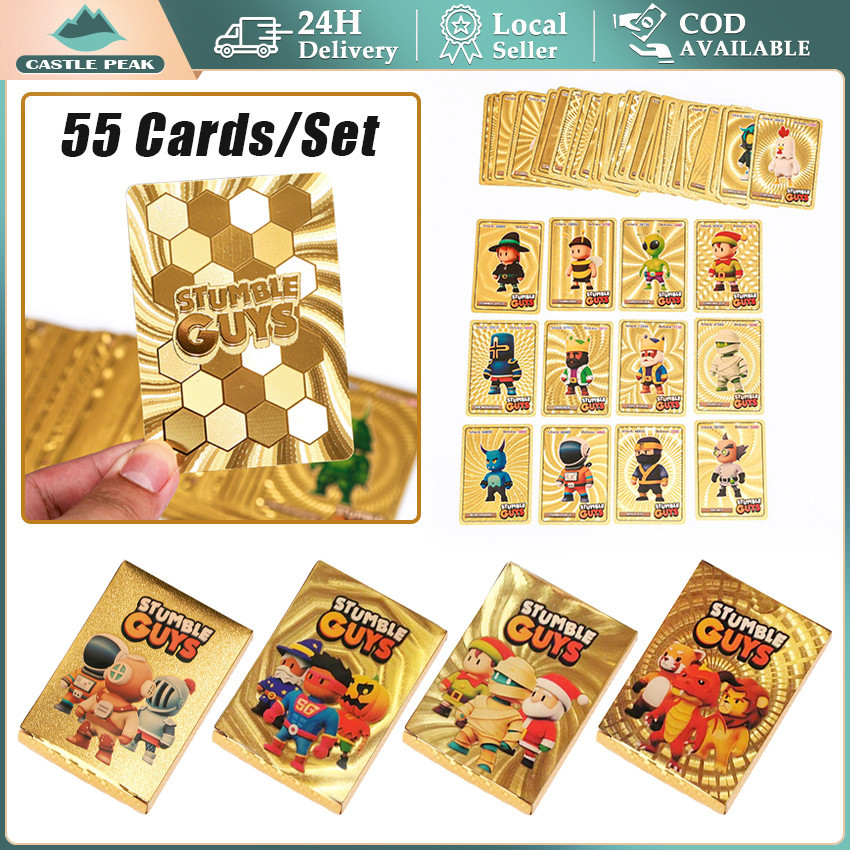 55 Cartes Dorées Stumble Guys – Boîte De Jeu – Collection Limitée – Cadeau Fan Anime
