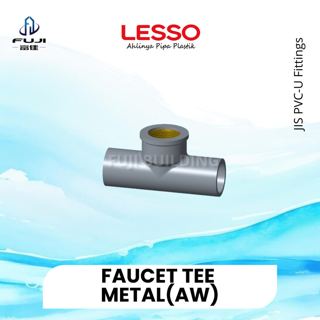 Jual Lesso PVC-U (AW) Faucet Tee dengan Drat Kuningan | Shopee Indonesia