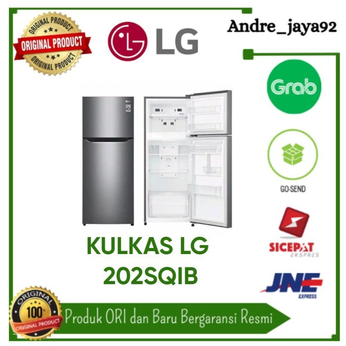 Jual LG GN-B202SQIB KULKAS 2 PINTU INVERTER GNB202SQIB | Shopee Indonesia