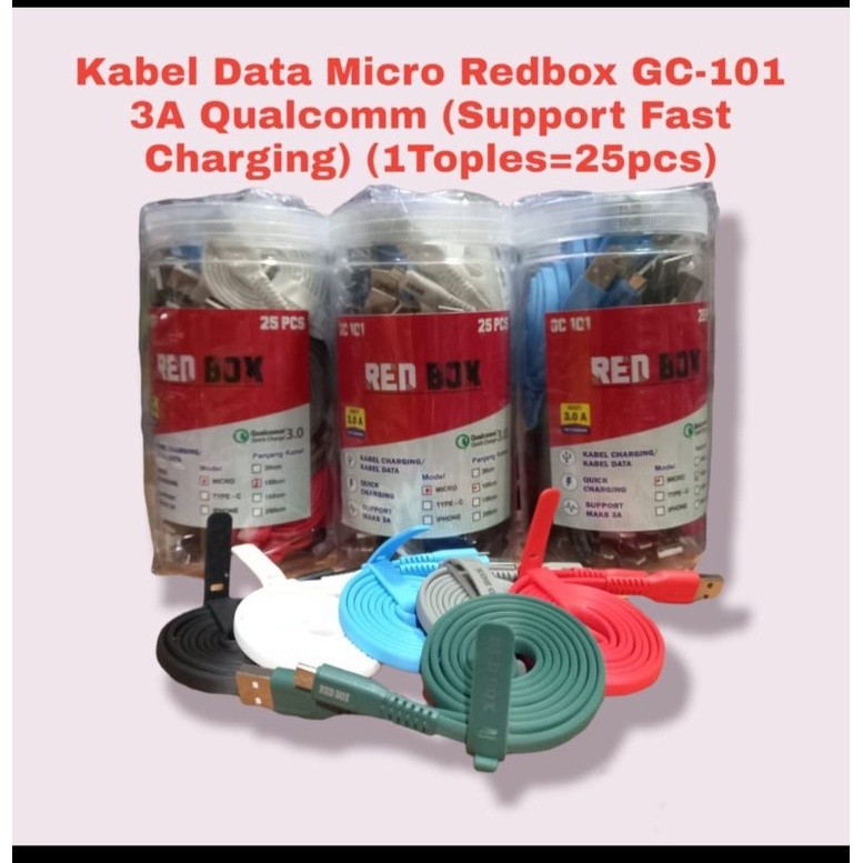 Jual Kabel Data Redbox gc-101 3A Qualcom (isi 25pcs) | Shopee Indonesia