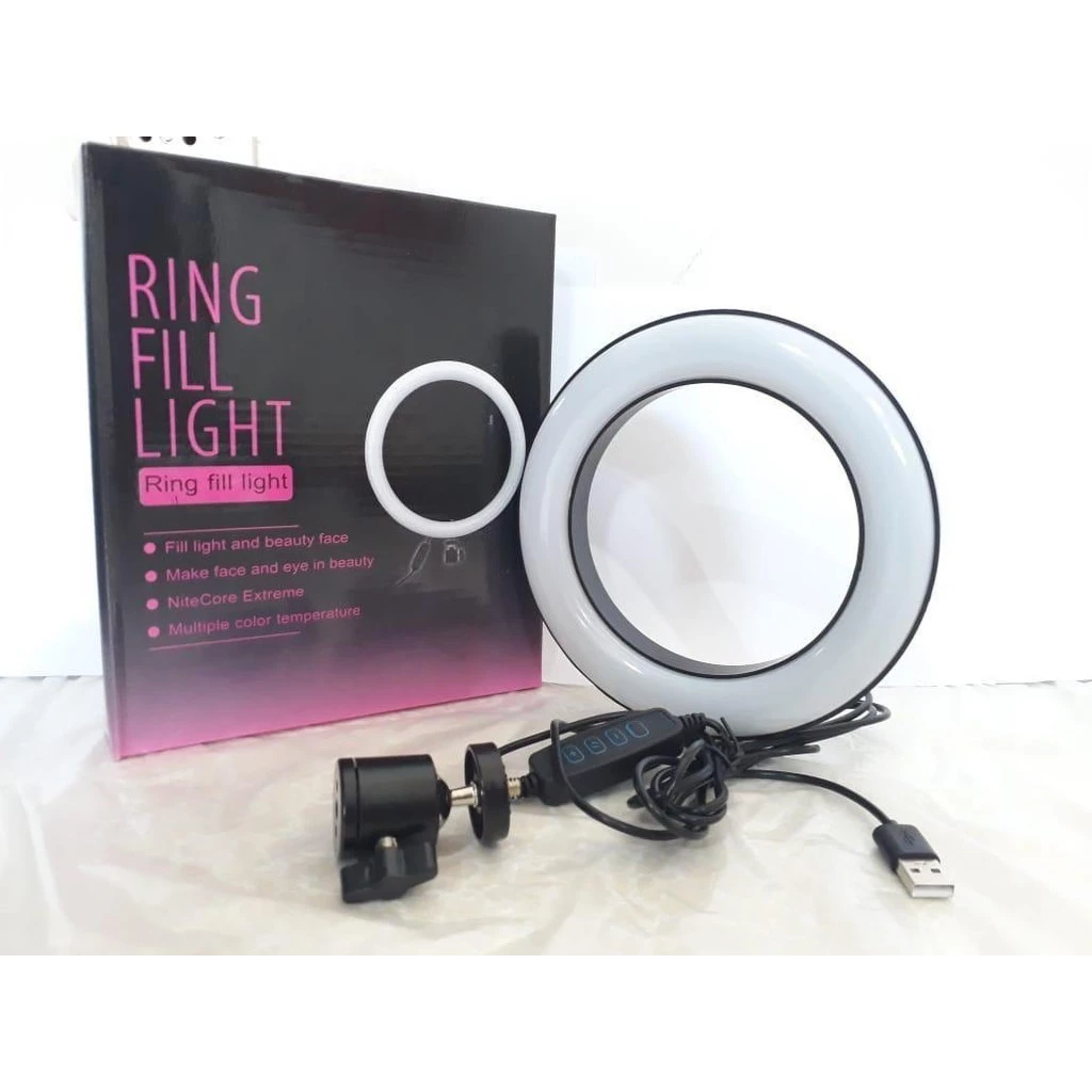 Ringlight Live / Ring Light LED 16cm 6inch Selfie Makeup Vlog Ringlight Live Streaming | AutoStock