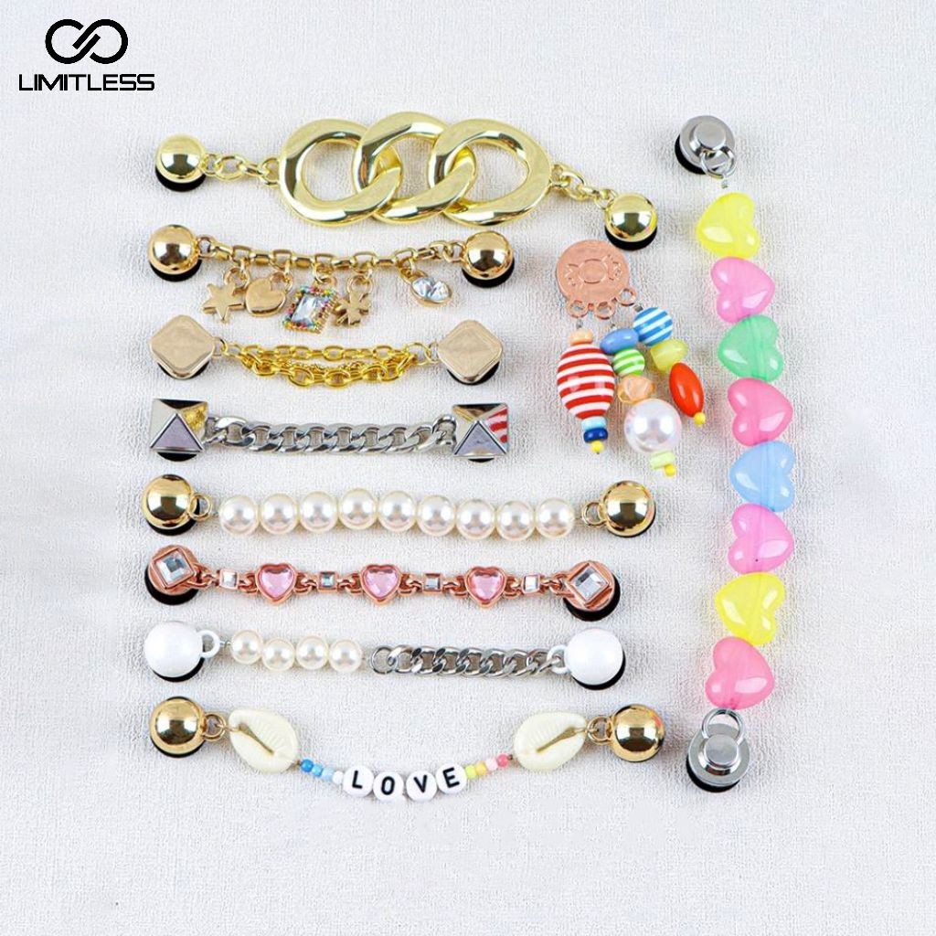 Jual Aksesoris Sendal Wanita Stylish Korean Pin Sandal Rantai Pin ...