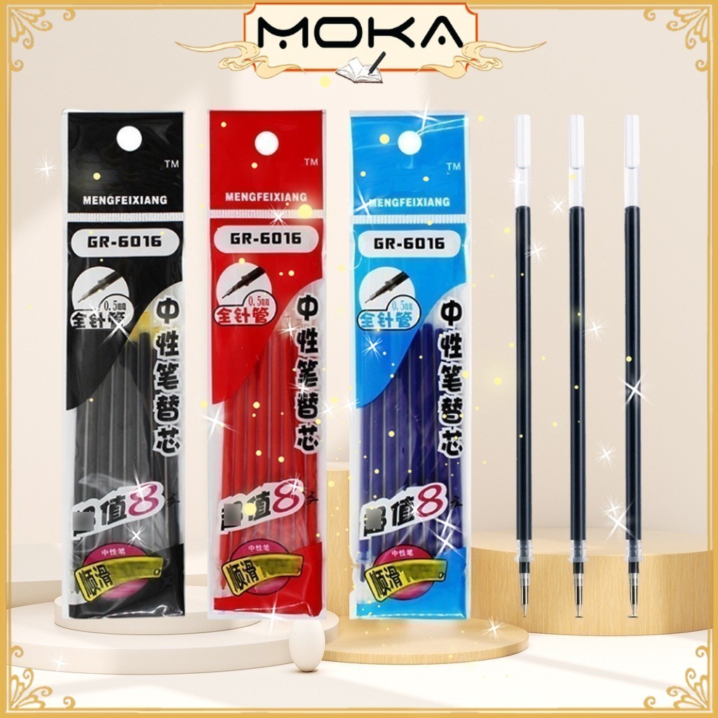 Jual Moka Refill Pulpen Tinta Gel Isi Ulang Tinta Pulpen Gel Set Pcs Mka A Shopee Indonesia