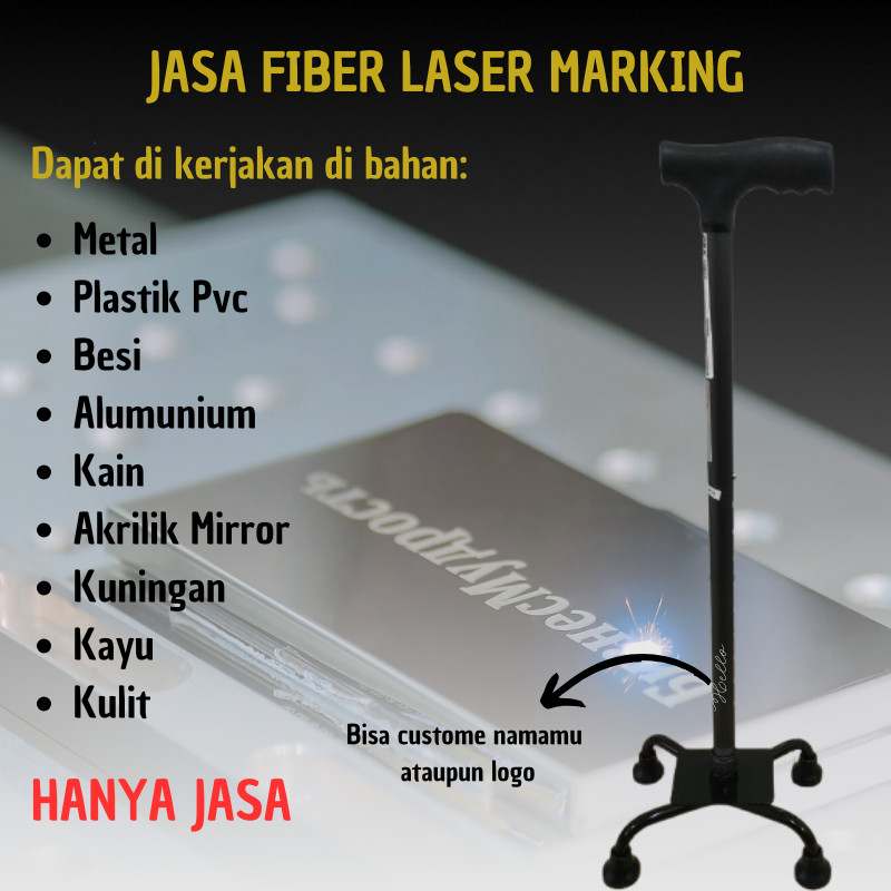 Jasa Fiber Laser Marking, Harga untuk 1 desain (Harga TIDAK TERMASUK BAHANNYA)/ Jasa Laser Tongkat