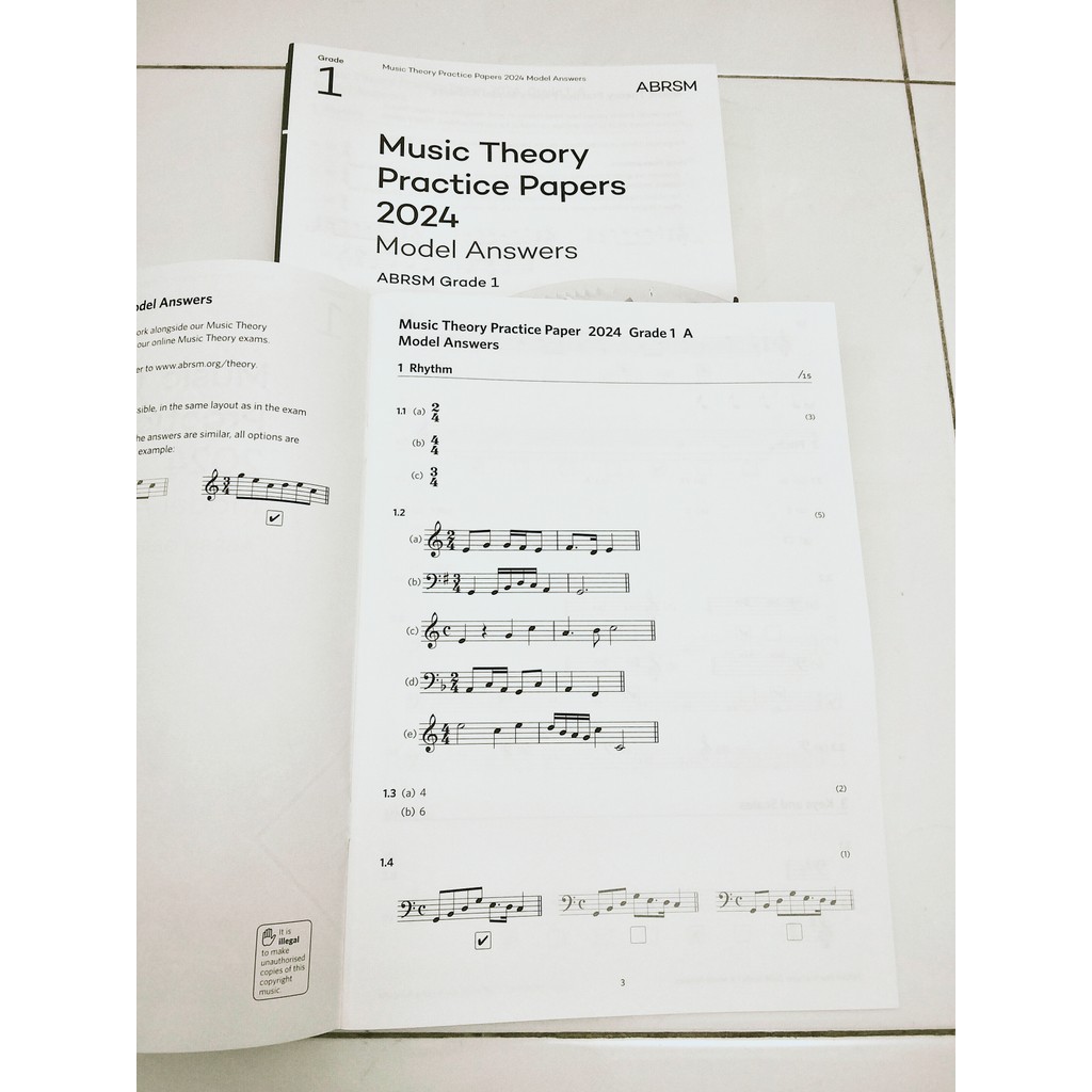 Jual Music Theory Practice Paper 2024 ABRSM theory past paper Buku ...