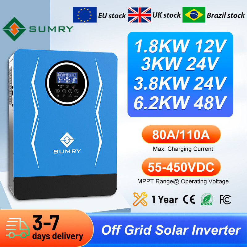 Jual SUMRY Hybrid Inverter Off Grid 3kw 3.8kw 6.2kw 24v 48V AC220-240V ...