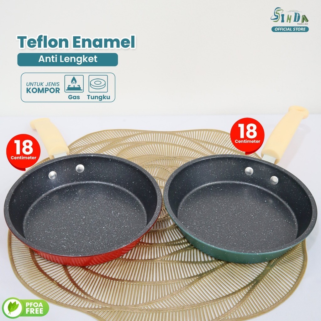 Jual Sinda Teflon Serbaguna Wajan Omlet Egg Fry Pan Tefal Cook Clean