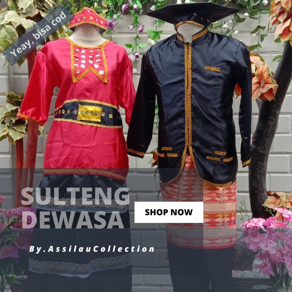 Jual Baju Adat Dewasa Sulawesi Tengah Satuan Lakicewek Shopee Indonesia