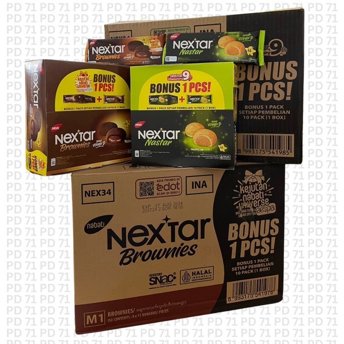 Jual Nabati Nextar Nanas Brownies Harga 1 Dus Isi 8 Box Shopee