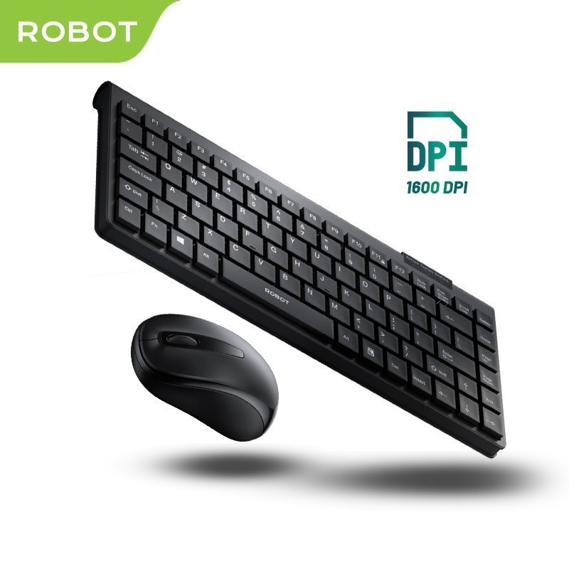 Keyboard and Mouse ROBOT KM3500 Portable Mini Wireless Set Combo / KM3100 Combo Set