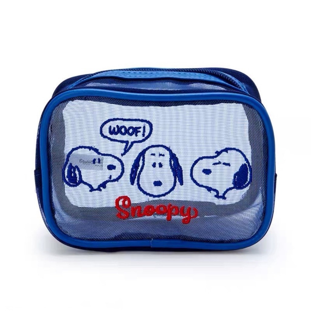 Jual Snoopy Mesh Cosmetic Bag |Pouch Jala Snoopy | Shopee Indonesia