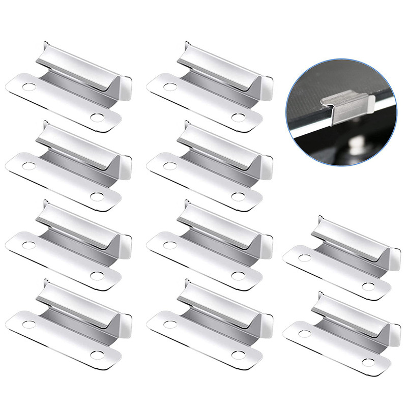 Hordion Ender 3 Glasbett-Clips, 12 Stück | Federstahl-Clips Für 3D-Drucker-Bett, Silber – Für Ender 3, CR-10 U.a.