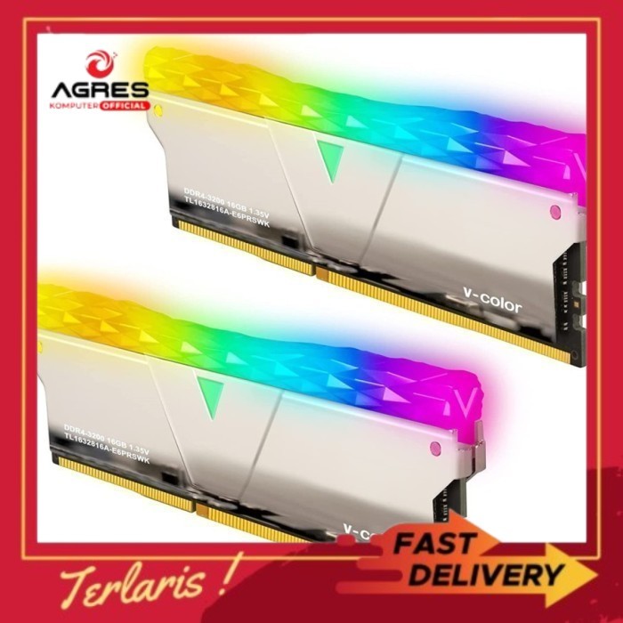 Jual V-COLOR RAM PRISM PRO RGB DDR4 32GB (2x16GB) 3600MHz - SILVER ...