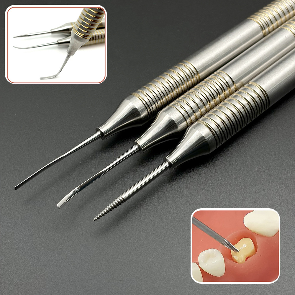 Jual 3Pcs Dental Tooth Extraction Flex Periotome Power Kit Titanium Tip ...