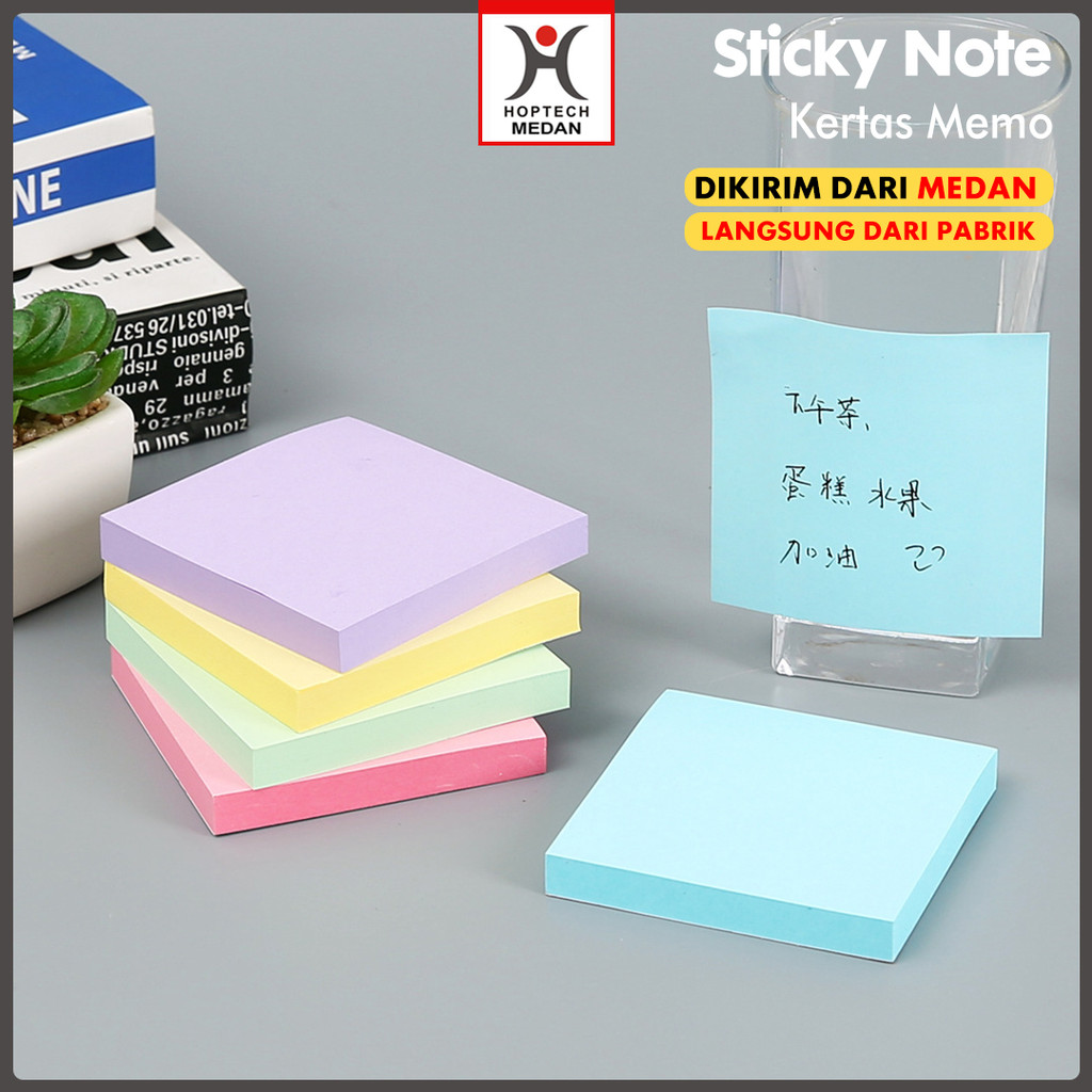 Jual Hoptech - [READY] 100 Lembar Sticky Notes 7.6×7.6 CM Memo Stick ...