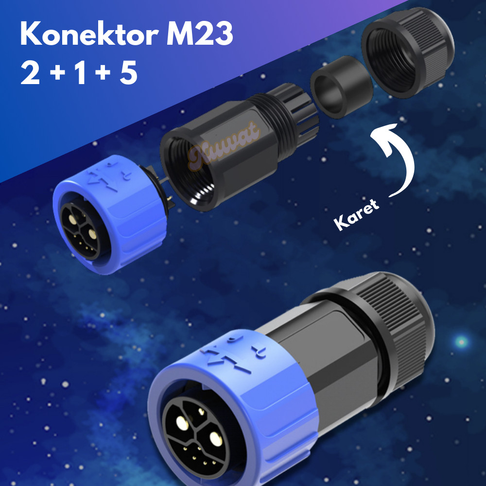 Jual Soket Konektor Motor Polytron Fox R S Gesits Viar Soket M23 50A ...