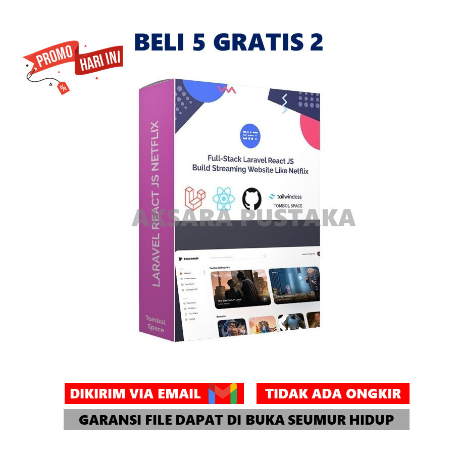 Jual E - COMPLETE LARAVEL 9 + REACT JS - Studi Kasus Membuat Web Mirip ...