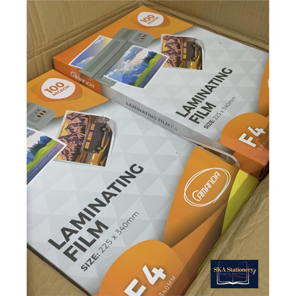 Jual Plastik Laminating/Laminating Film Folio F4 100 Mikron Amanda (Pak ...