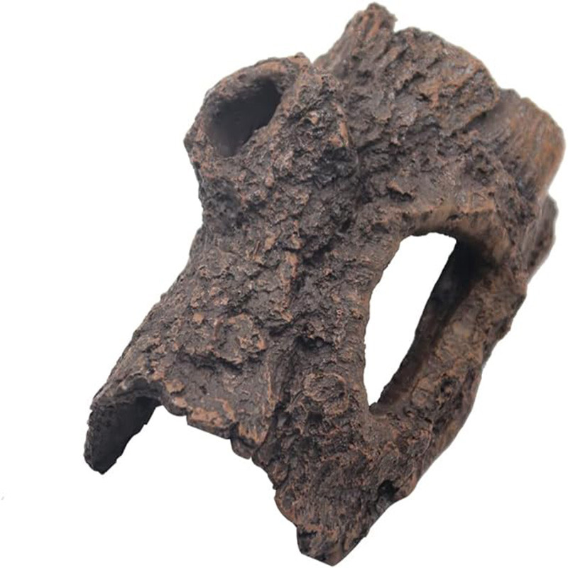 Reptile Hideout Cave Decor - Resin Bark Bends For Turtles, Snakes, Lizards Aquarium - View #8
