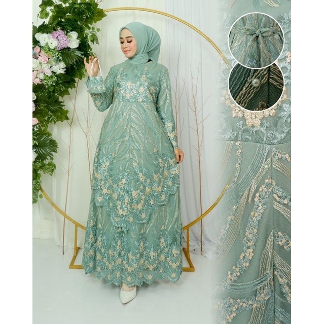 Jual Gamis Tile Bordir|Gamis Tingkat Runcing|Gamis Tile Jumbo|Gamis ...