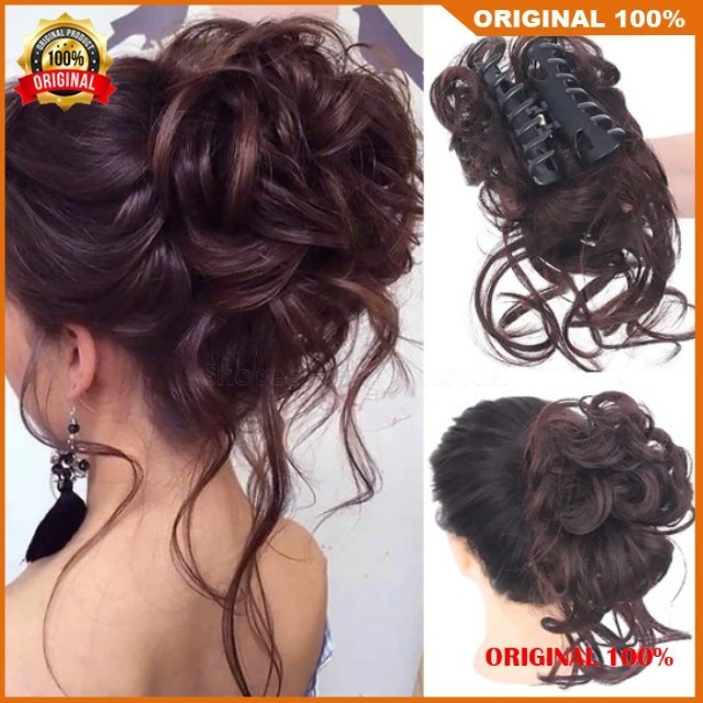 Jual Natural Curly Party Hair Clips Jepit Rambut Keriting 100% ASLI ...