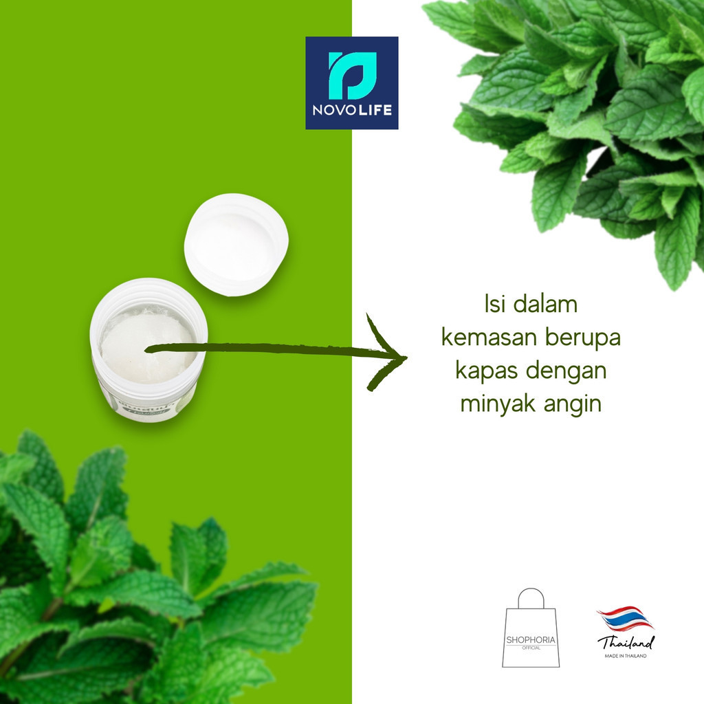 Jual Novolife Green Herb Borneol Herbal Inhaler Volume 2 ml cc Original ...