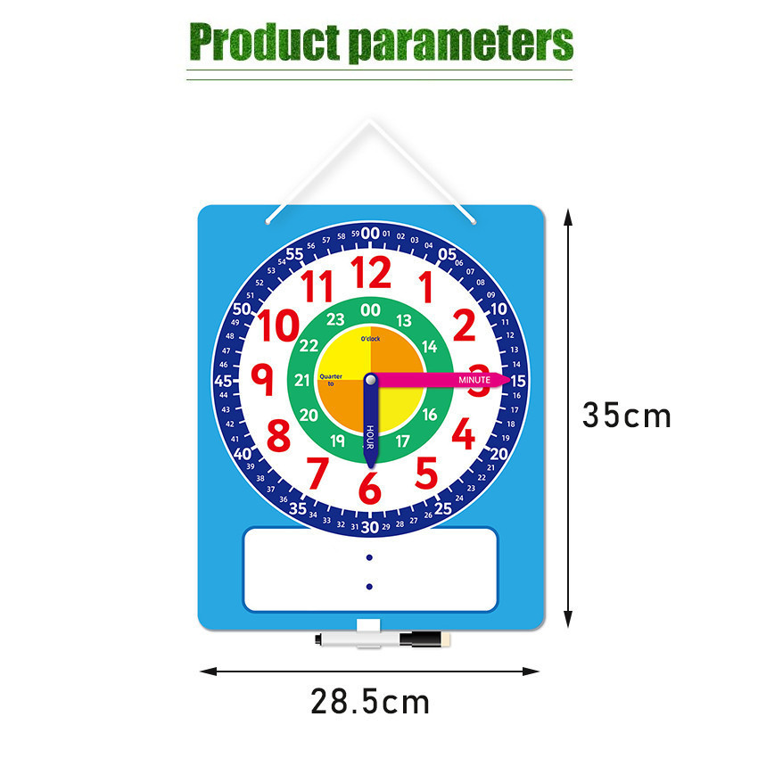 Jual Jam Mainan Anak Belajar Jam Kayu Shape Shorting Clock Wooden ...