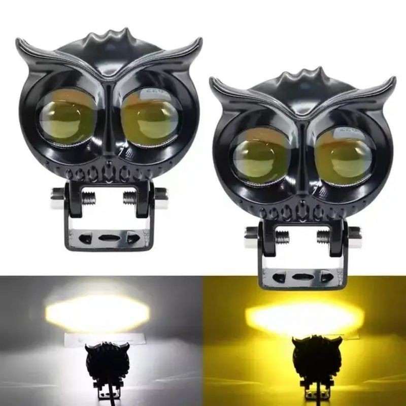 LAMPU TEMBAK SOROT 2 MATA BURHAN OWL ACDC SQL MOBIL MOTOR TRUK