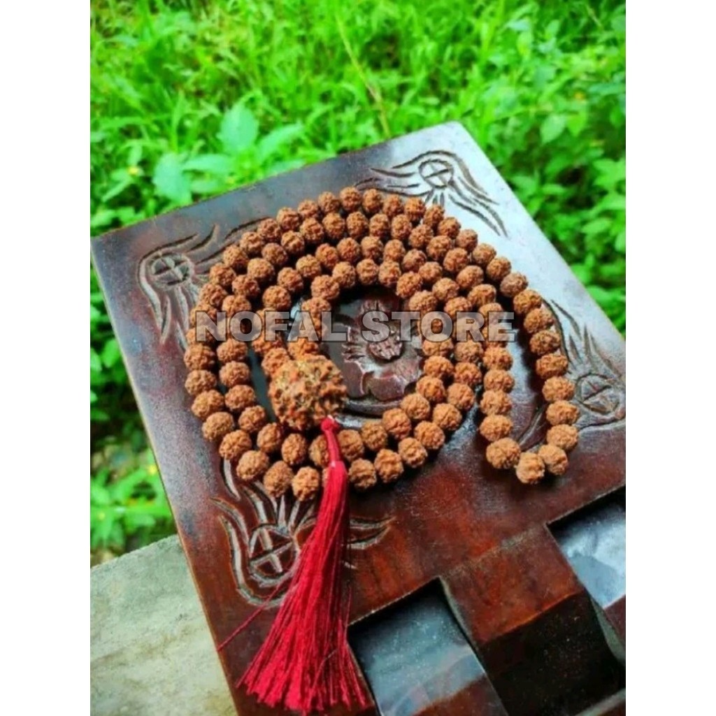 Japamala 108 Jenitri Tasbih Rudraksha 108 Butir Tasbeh Size Biji 8-10Mm