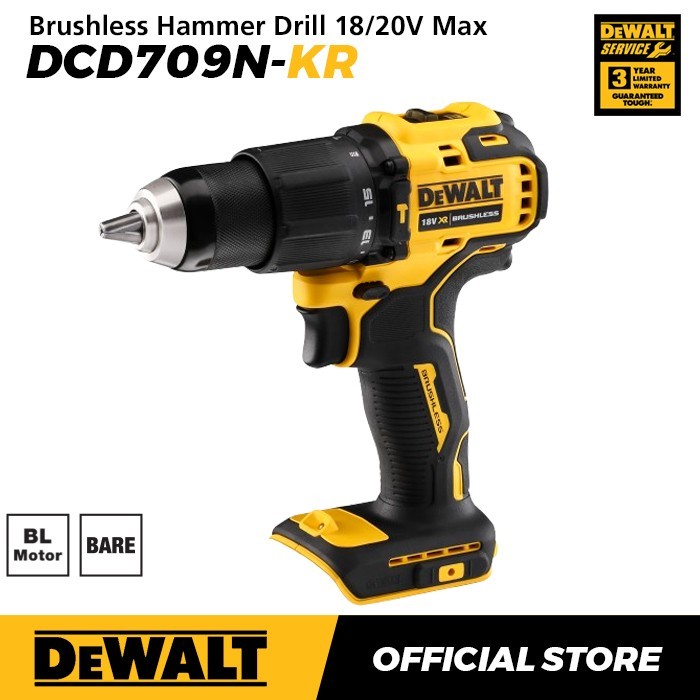 Jual Mesin Bor Tembok Dewalt DCD709N DCD709 Cordless Brushless Impact ...
