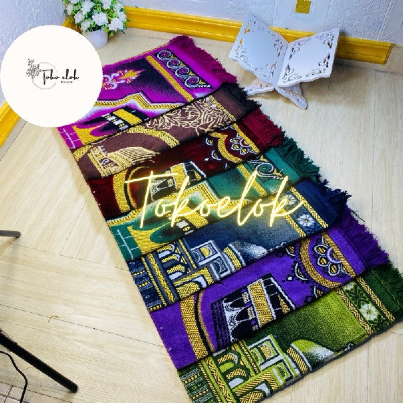 Grosirna per 10 pcs sajadah turky beludru premium halus dan lembu