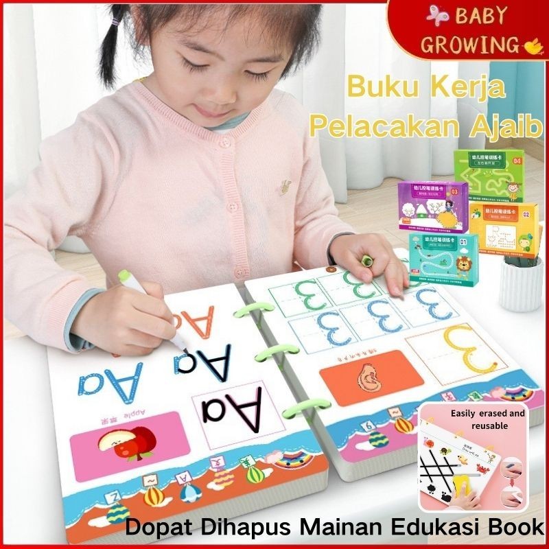 Jual Buku Edukasi Dini Belajar Menulis Dan Menggambar Reusable Magic ...