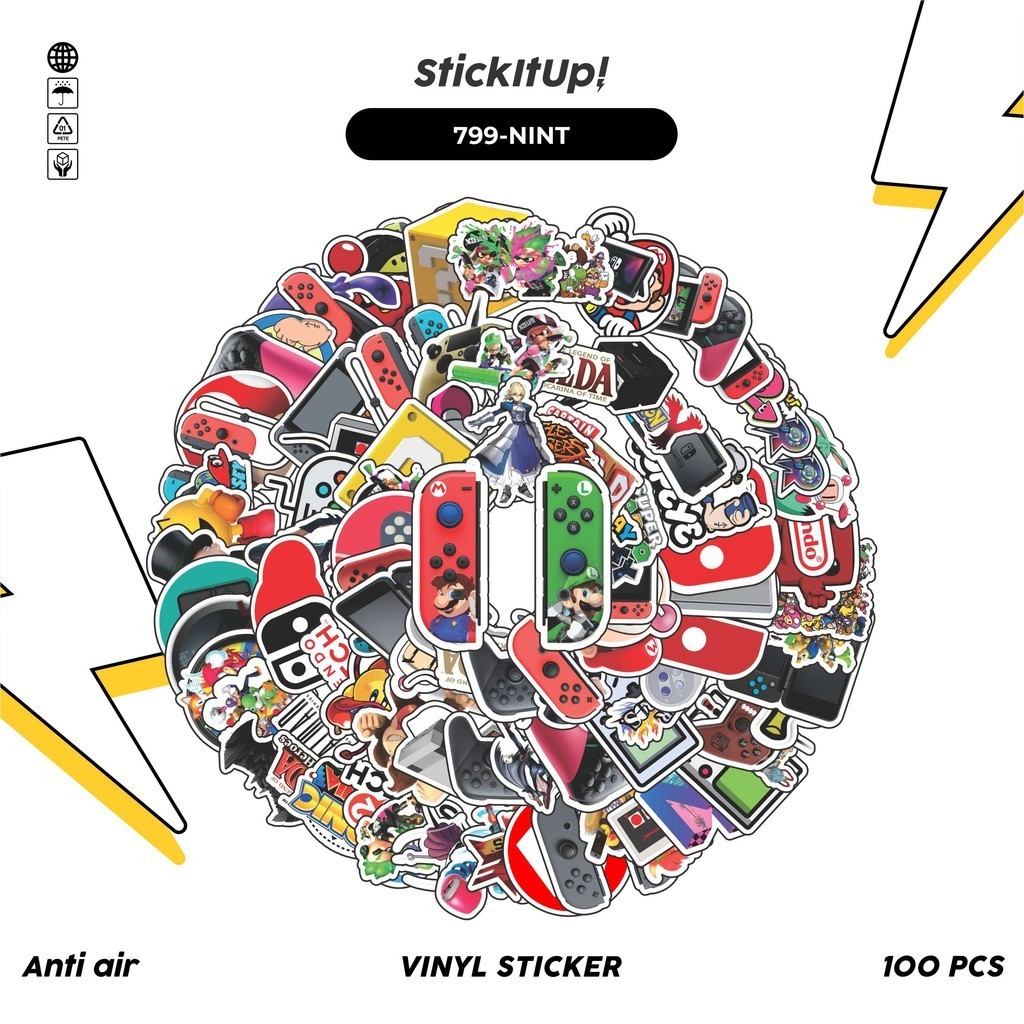 Jual COD 100 Pcs Stiker Pack Game Nintendo Switch Lucu Aesthetic Vynil ...